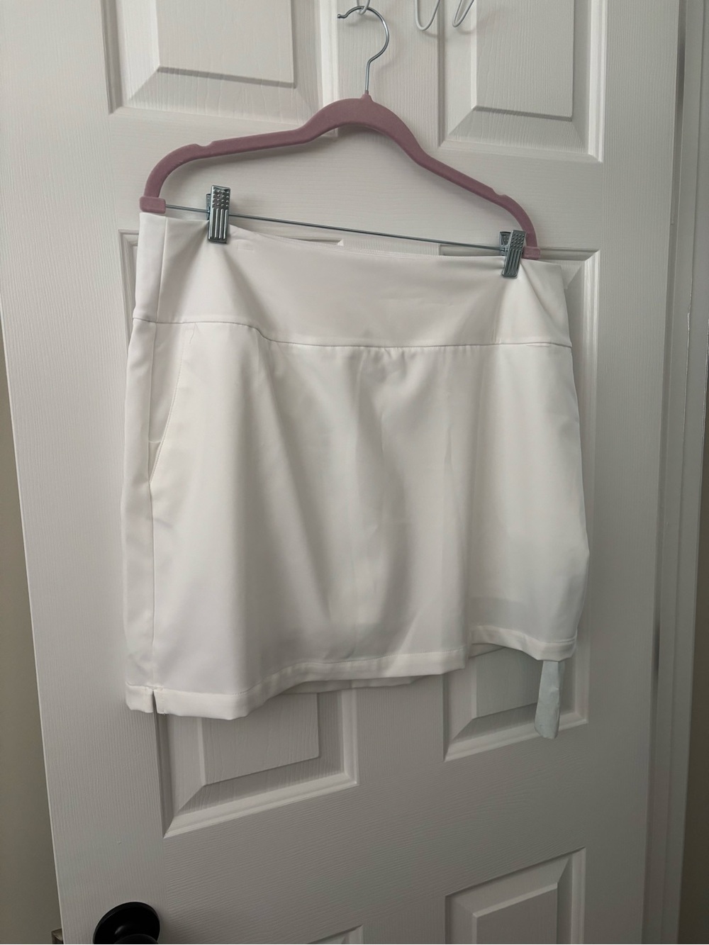 New- Adidas White Skort with shorts inside & Pockets